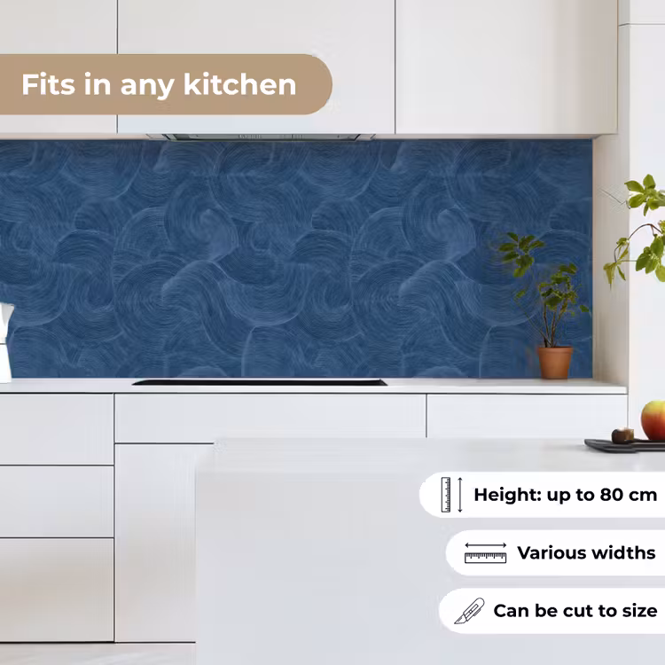 Kitchen splashback - Waves - Texture - Pattern - Blue — 7