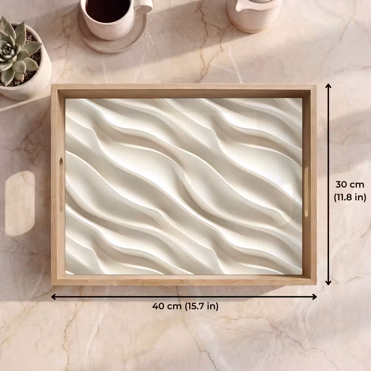 Tray - Diagonal - Waves - Cream — 7