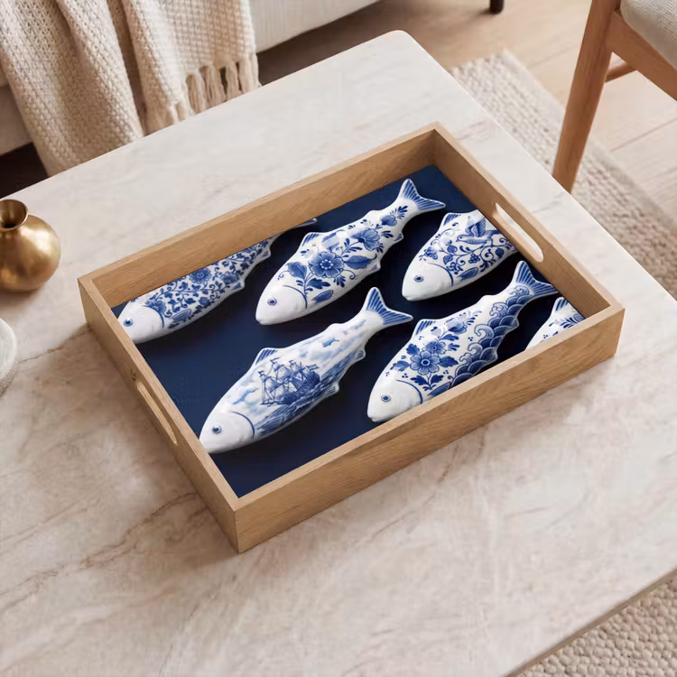 Tray - Fish - Delftware - Ceramics — 2