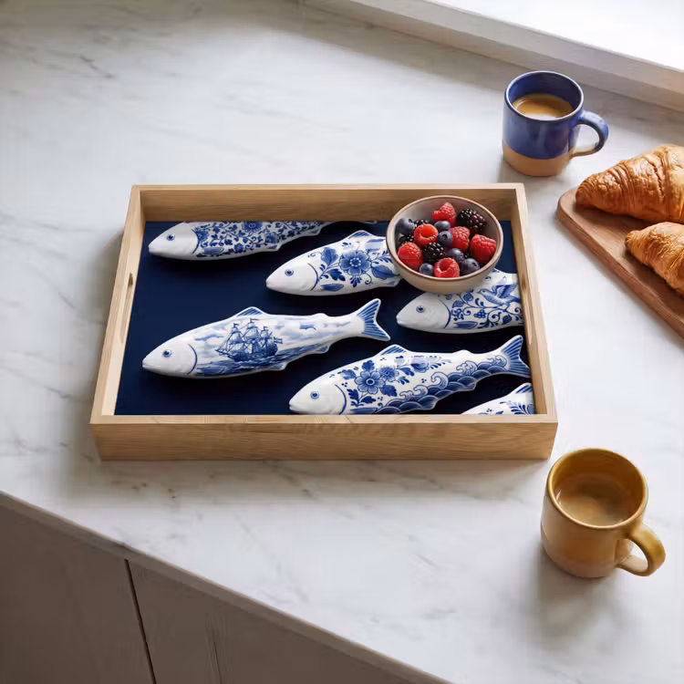 Tray - Fish - Delftware - Ceramics — 3