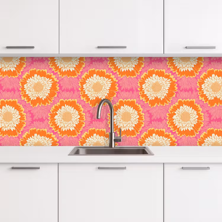 Kitchen splashback - Retro - Floral - Colorful — 4