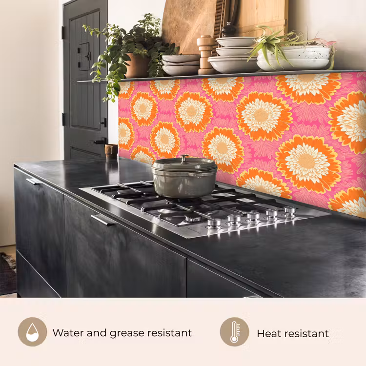 Kitchen splashback - Retro - Floral - Colorful — 5