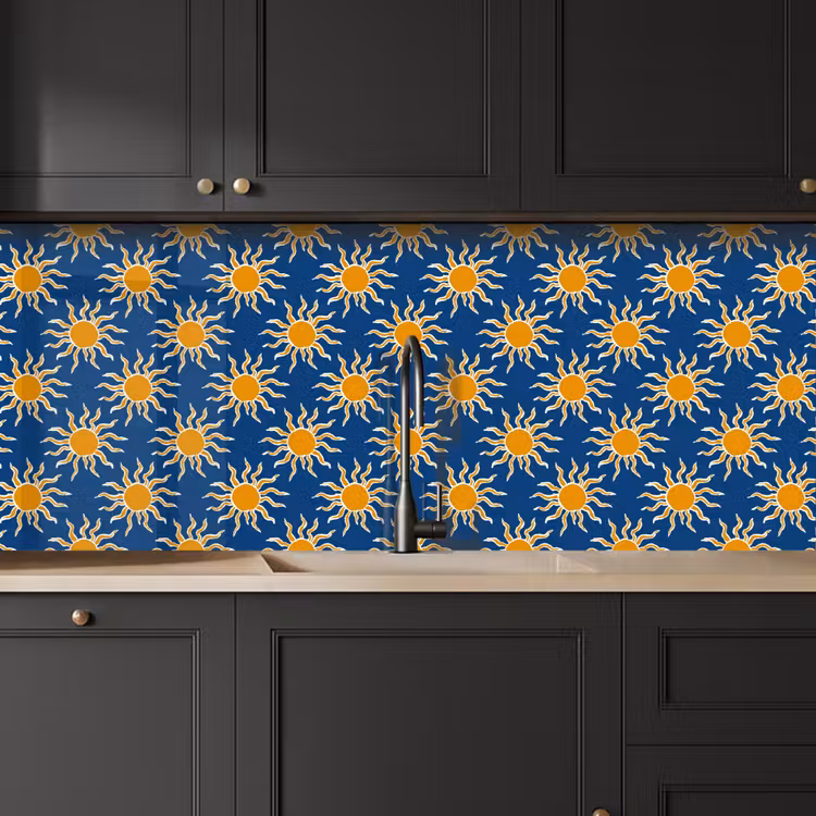 Kitchen splashback - Sun - Pattern - Blue — 6