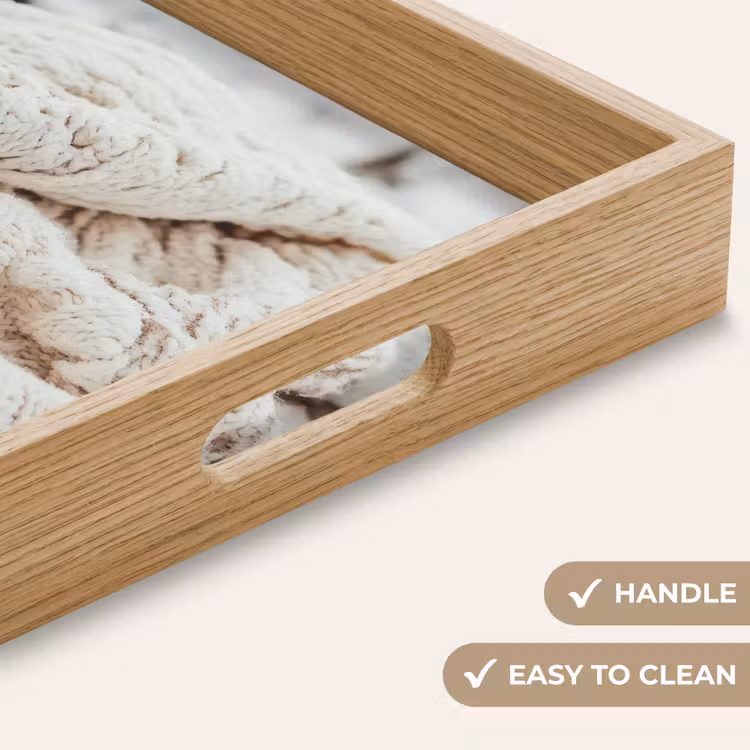 Tray - Blanket - White - Tree stump - Winter - Snow — 9