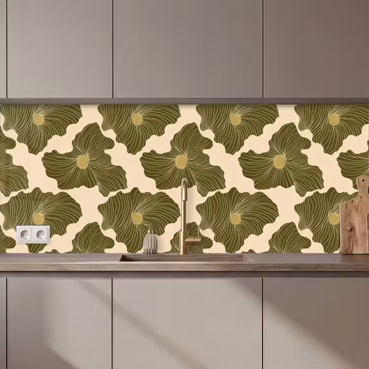 Kitchen splashback - Modern - Abstract - Green — 1