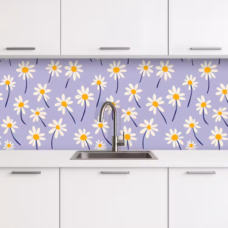Kitchen splashback - Modern - Daisy - Purple — 4