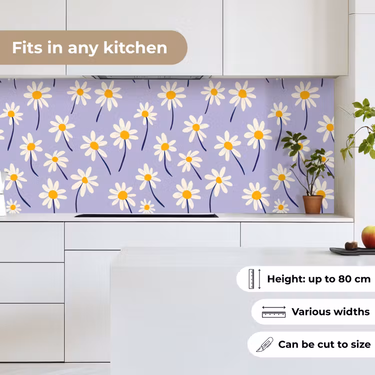 Kitchen splashback - Modern - Daisy - Purple — 7