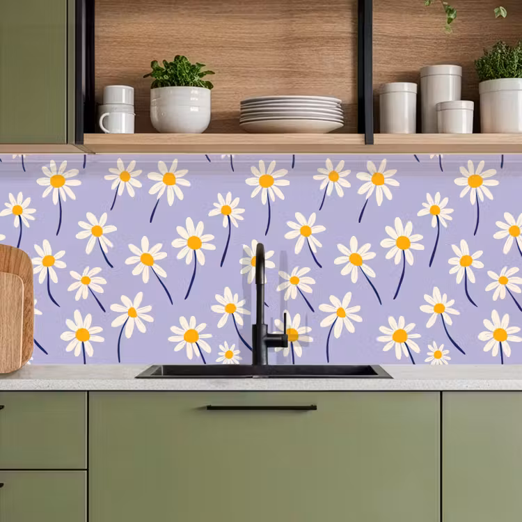 Kitchen splashback - Modern - Daisy - Purple — 8