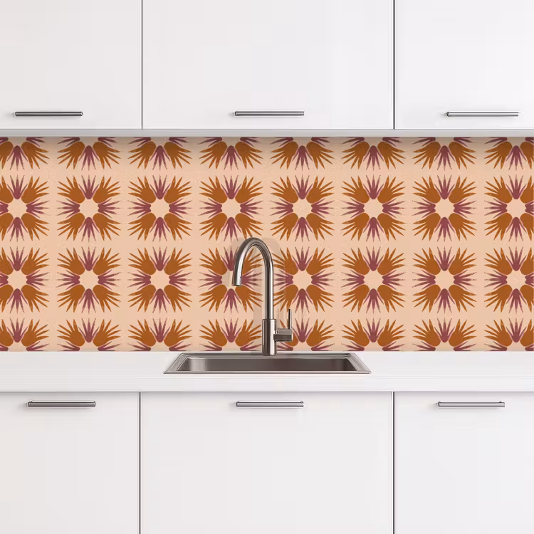 Kitchen splashback - Ornament - Pattern - Ochre — 4