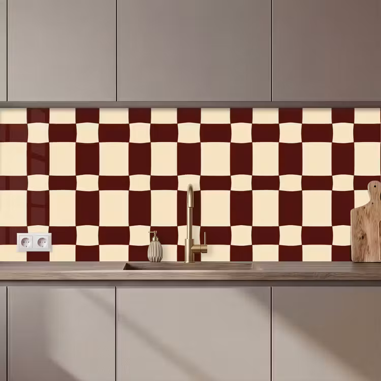 Kitchen splashback - Retro - Pattern - Brown — 1