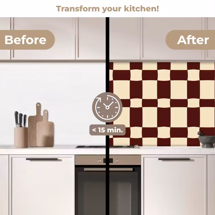 Kitchen splashback - Retro - Pattern - Brown — 3