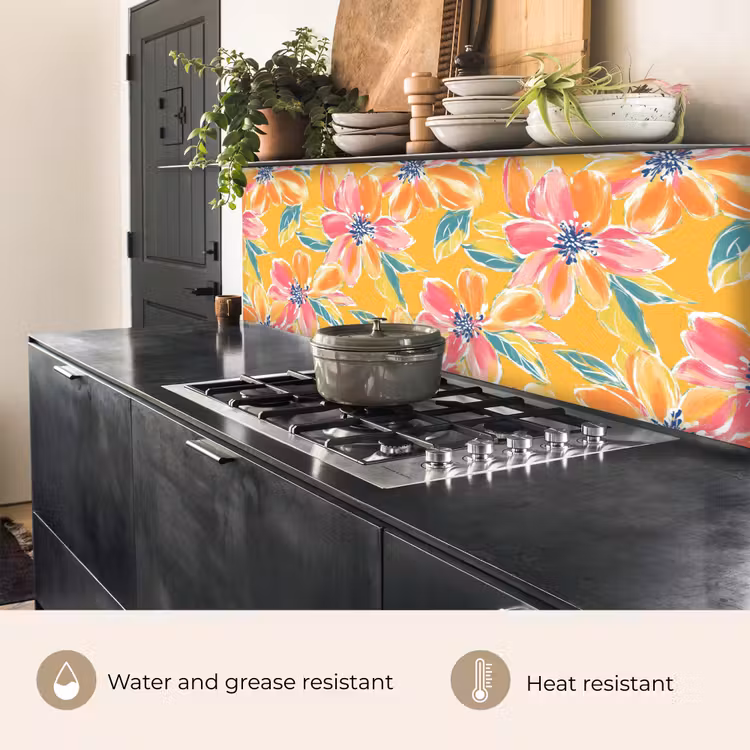 Kitchen splashback - Texture - Floral - Colorful — 5