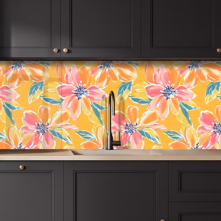 Kitchen splashback - Texture - Floral - Colorful — 6