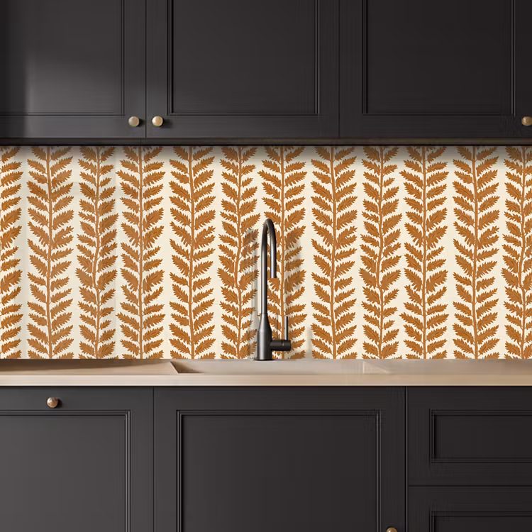 Kitchen splashback - Texture - Leaves - Ochre — 6