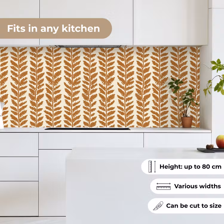 Kitchen splashback - Texture - Leaves - Ochre — 7