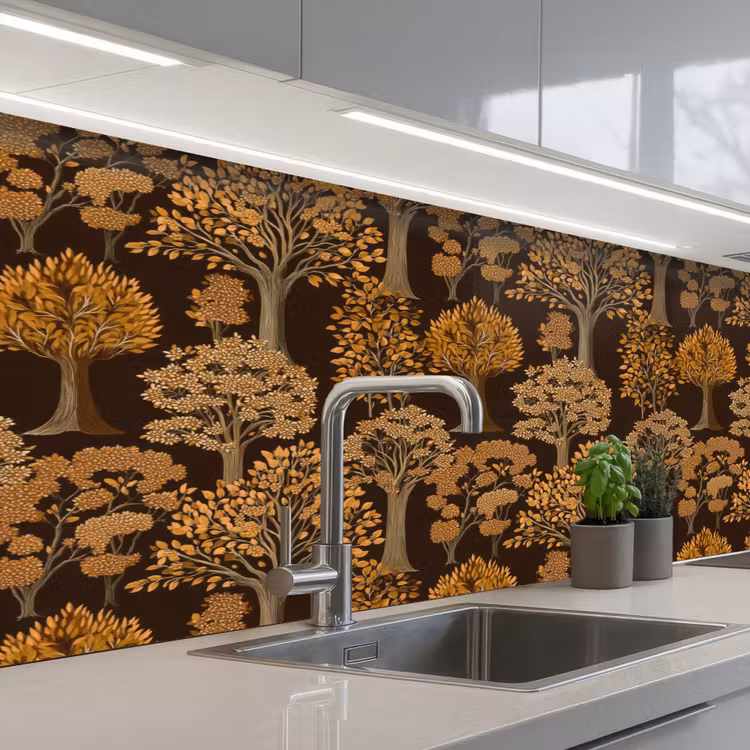Kitchen splashback - Trees - Pattern - Brown — 2