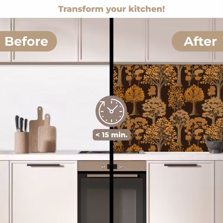 Kitchen splashback - Trees - Pattern - Brown — 3
