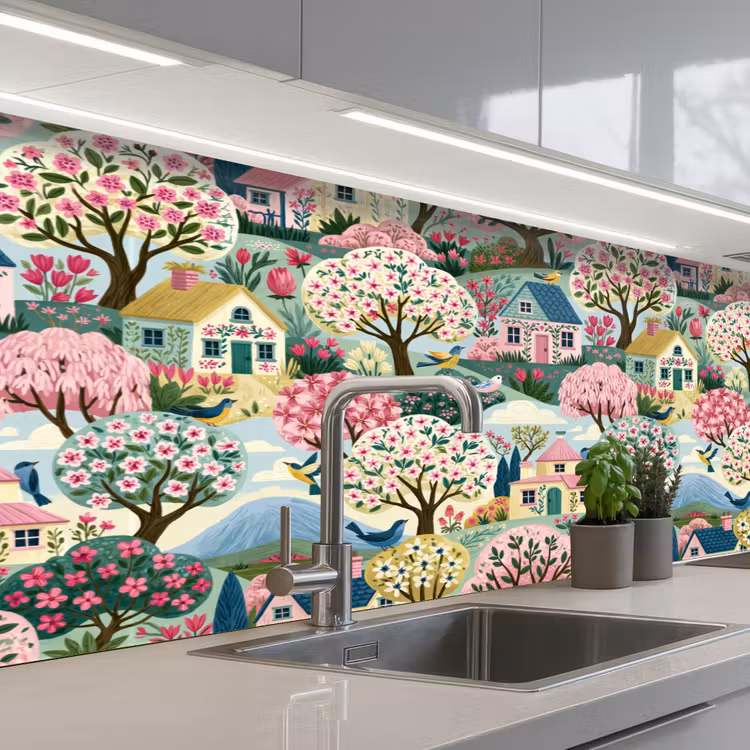 Kitchen splashback - Nostalgic - Idyllic - Colorful — 2