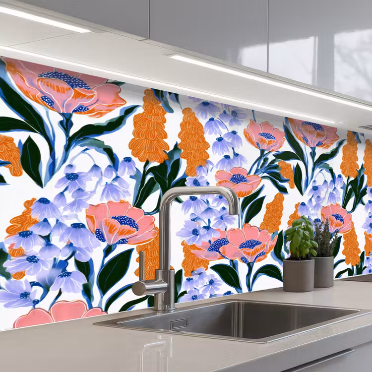 Kitchen splashback - Pattern - Watercolor - Colorful — 2