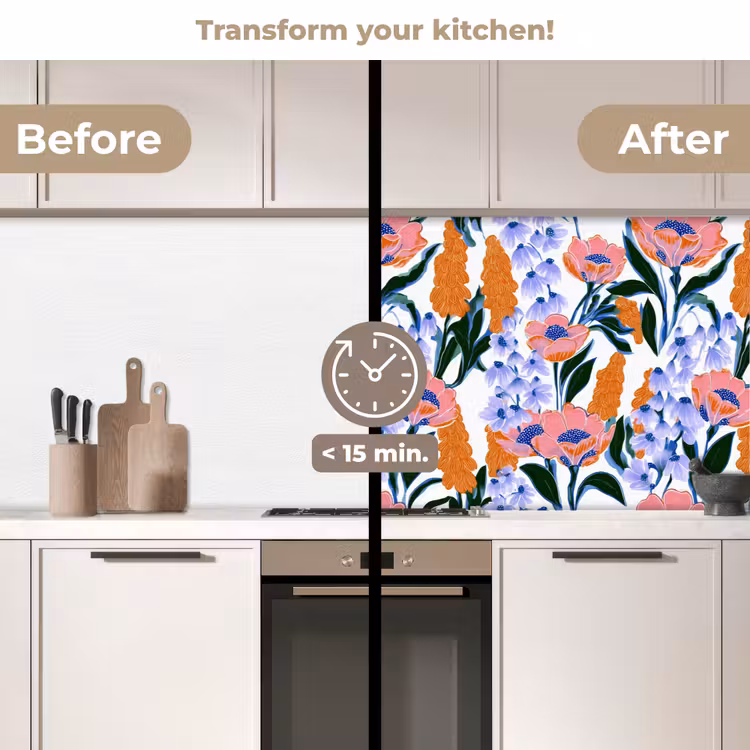 Kitchen splashback - Pattern - Watercolor - Colorful — 3