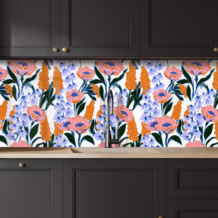 Kitchen splashback - Pattern - Watercolor - Colorful — 6