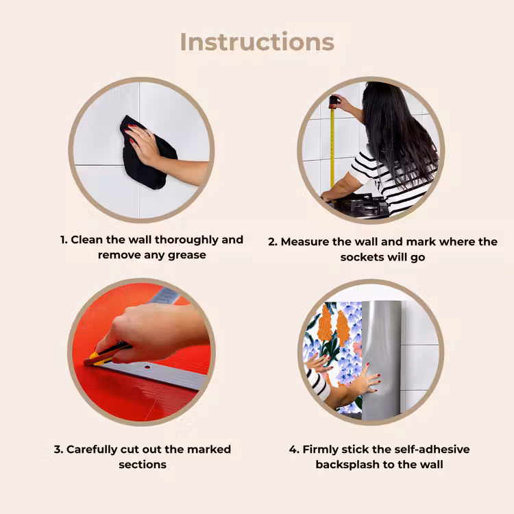 Kitchen splashback - Pattern - Watercolor - Colorful — 9