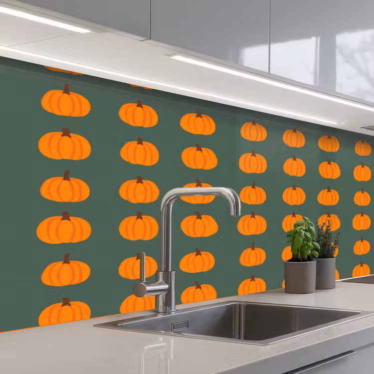 Kitchen splashback - Pumpkin - Pattern - Orange — 2