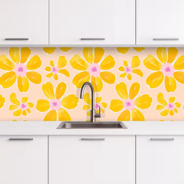 Kitchen splashback - Summers - Flowers - Yellow — 4
