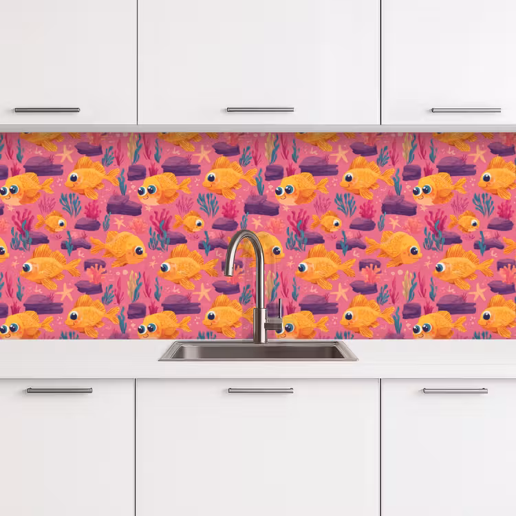 Kitchen splashback - Goldfish - Coral - Colorful — 4