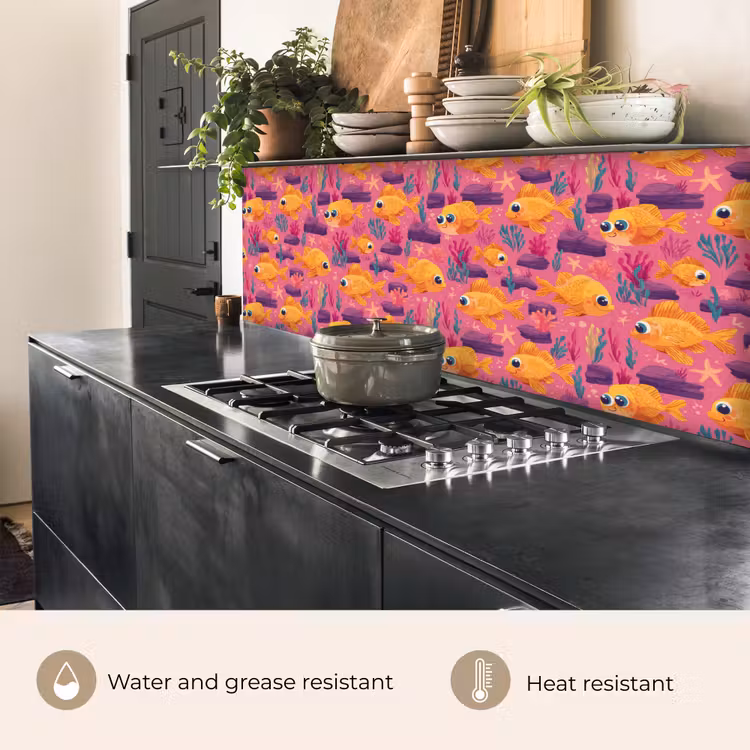 Kitchen splashback - Goldfish - Coral - Colorful — 5