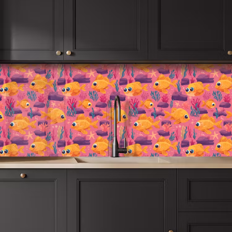 Kitchen splashback - Goldfish - Coral - Colorful — 6