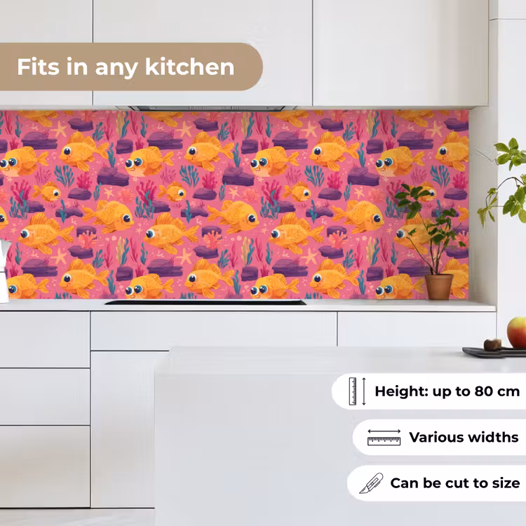 Kitchen splashback - Goldfish - Coral - Colorful — 7