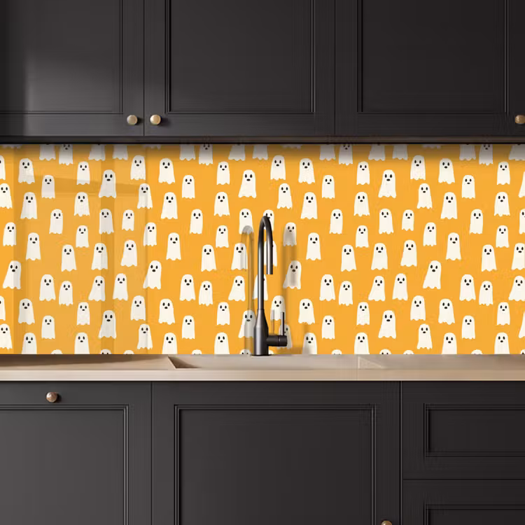Kitchen splashback - Halloween - Ghosts - Ochre — 6