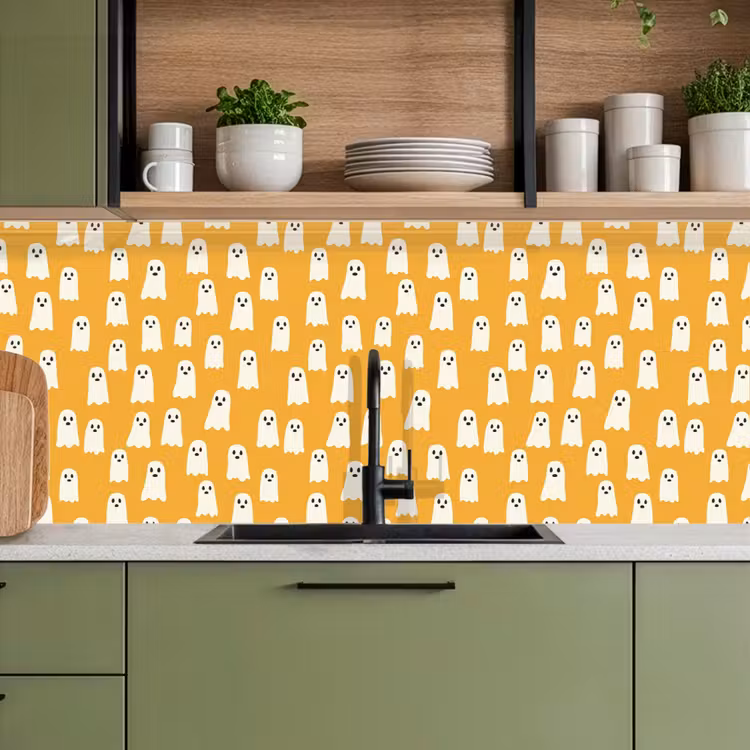 Kitchen splashback - Halloween - Ghosts - Ochre — 8