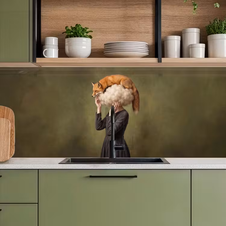 Kitchen splashback - Fox - Surrealist - Green — 8