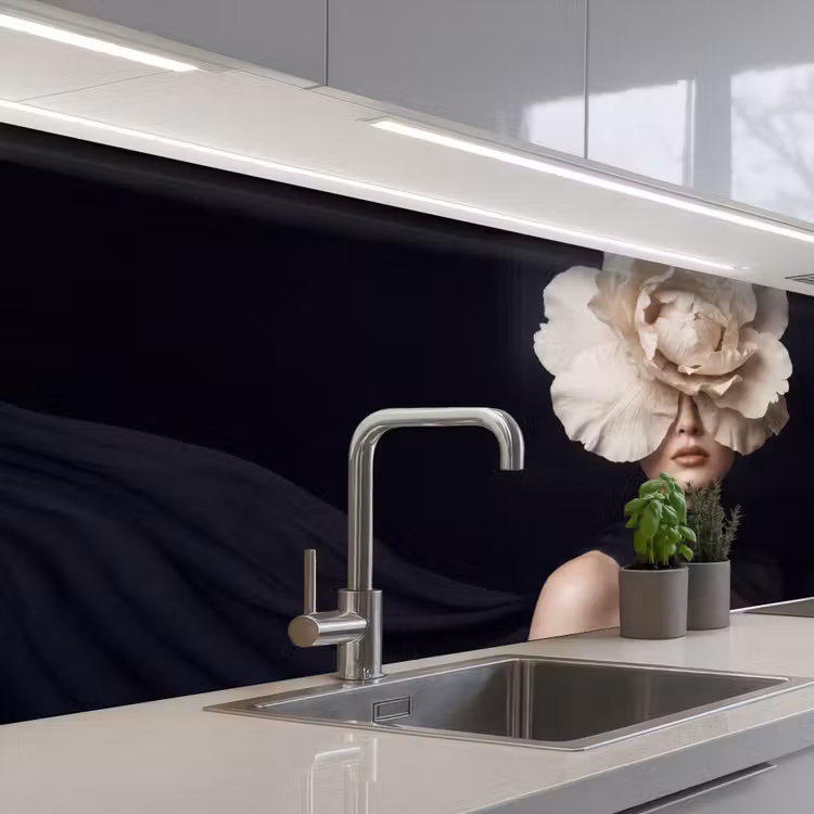 Kitchen splashback - Rose - Timeless - Black — 2