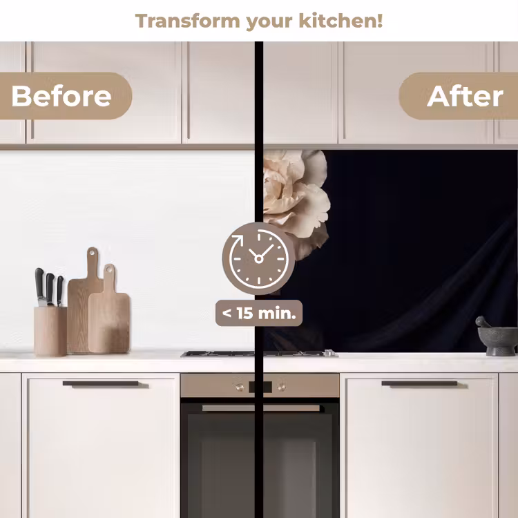 Kitchen splashback - Rose - Timeless - Black — 3