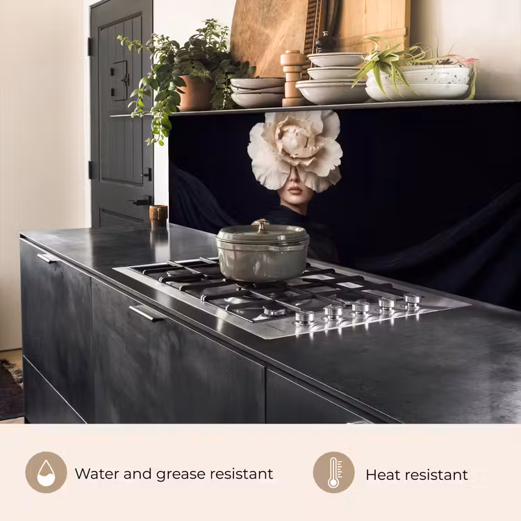 Kitchen splashback - Rose - Timeless - Black — 5