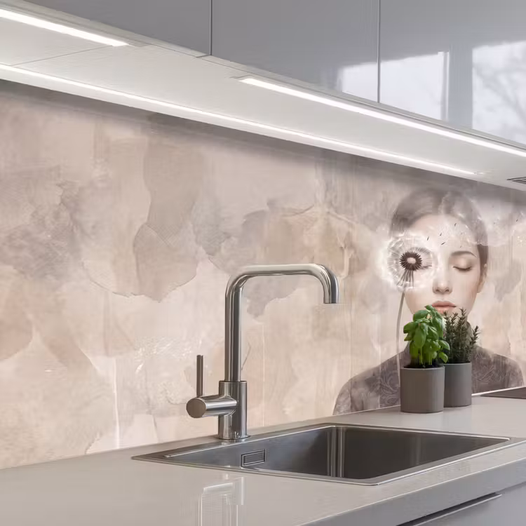 Kitchen splashback - Woman - Serene - Gray — 2