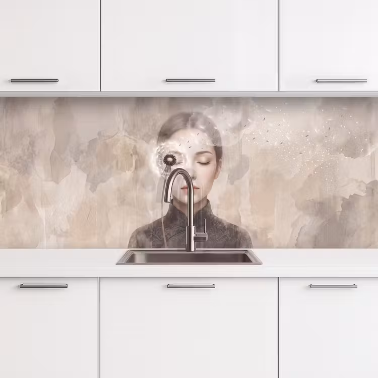 Kitchen splashback - Woman - Serene - Gray — 4