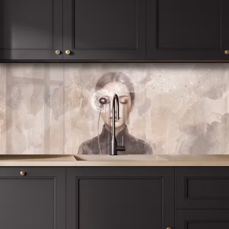 Kitchen splashback - Woman - Serene - Gray — 6