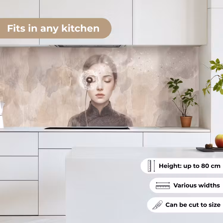 Kitchen splashback - Woman - Serene - Gray — 7