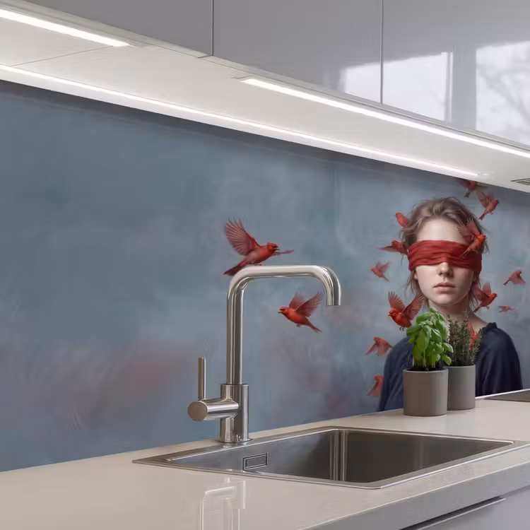 Kitchen splashback - Portrait - Powerful - Red — 2