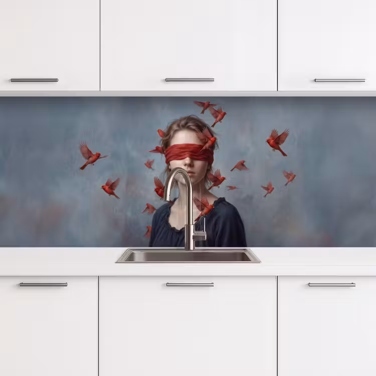 Kitchen splashback - Portrait - Powerful - Red — 4