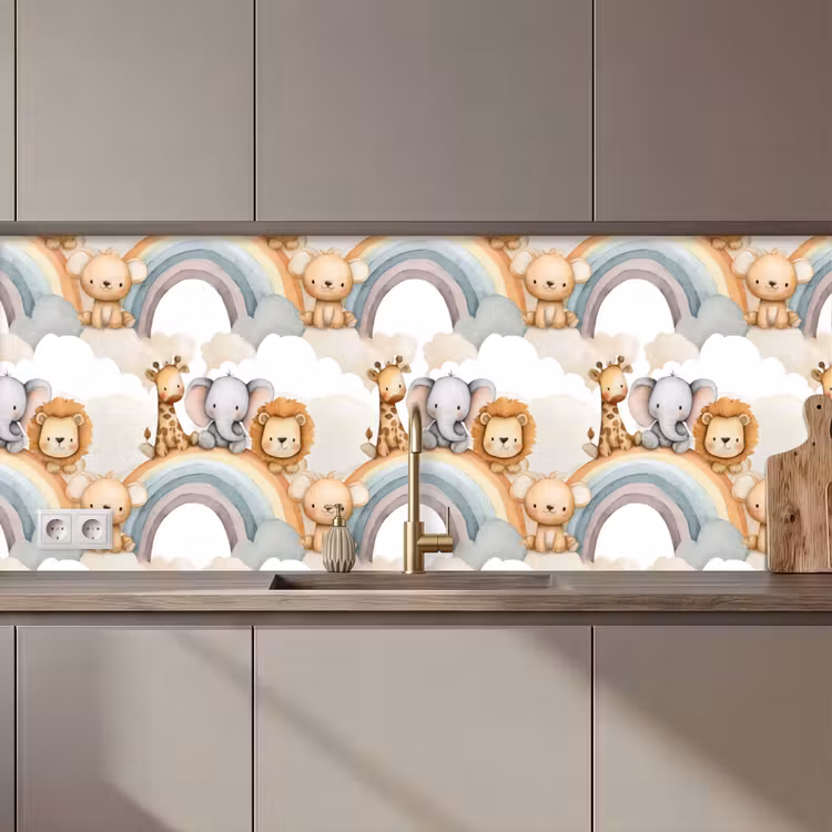 Kitchen splashback - Safari - Rainbow - Colorful — 1