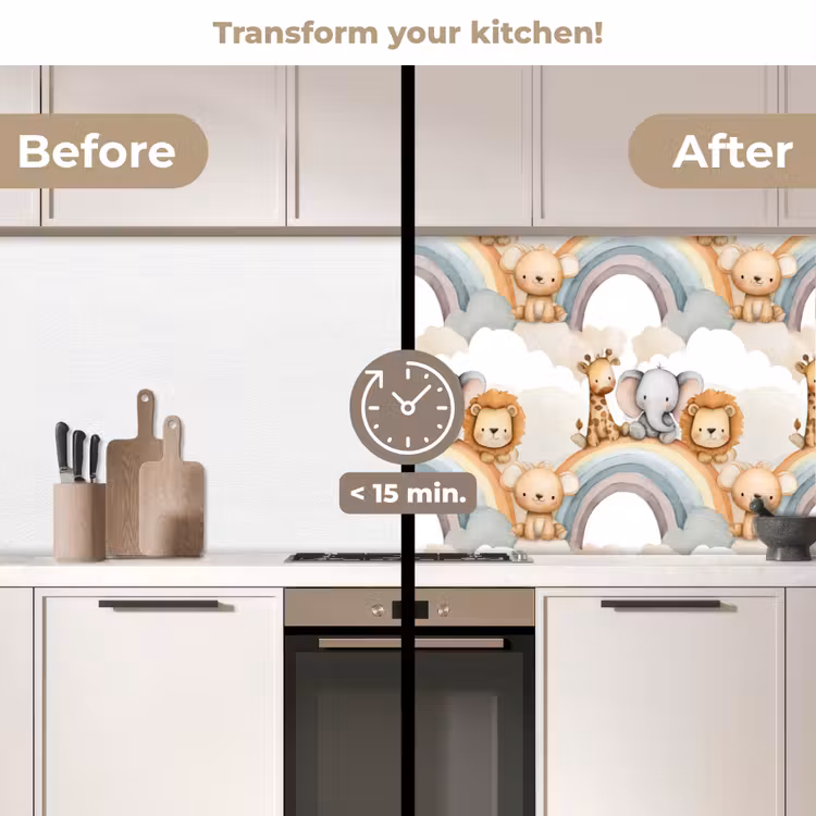 Kitchen splashback - Safari - Rainbow - Colorful — 3