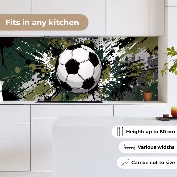 Kitchen splashback - Soccer - Paint - Splatters - Green — 7