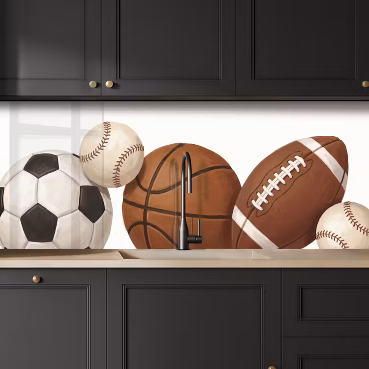 Kitchen splashback - Sports - Balls - Illustration — 6