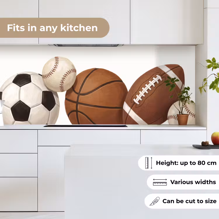 Kitchen splashback - Sports - Balls - Illustration — 7
