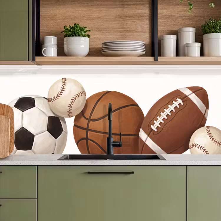 Kitchen splashback - Sports - Balls - Illustration — 8
